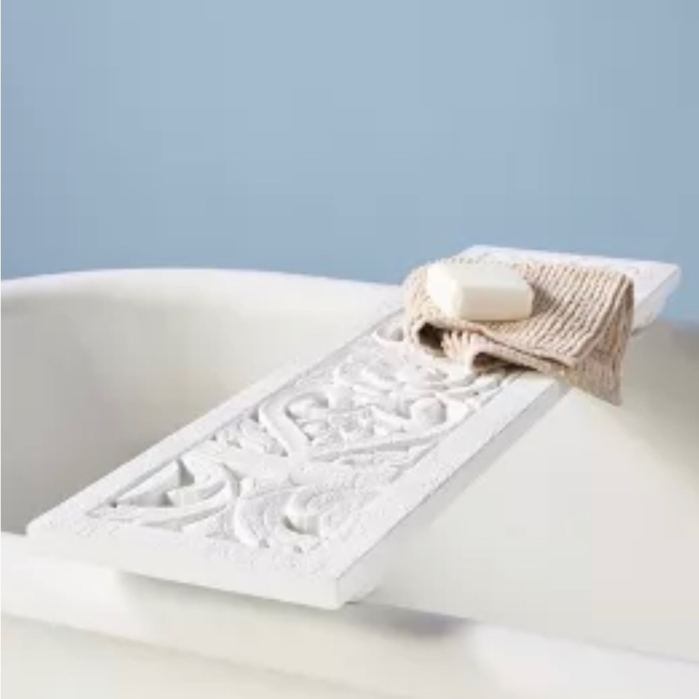 Anthropologie-Handcarved Lombok Bath Caddy